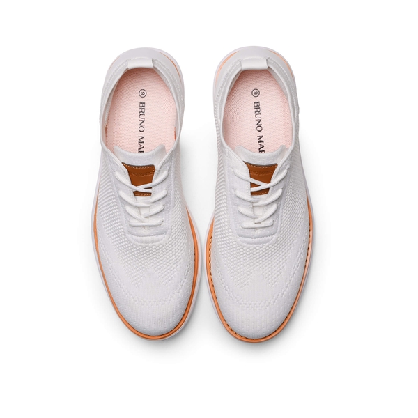 [KnitFlex Breeze+] Men's Mesh Wingtip Oxford Sneakers - WHITE - 3